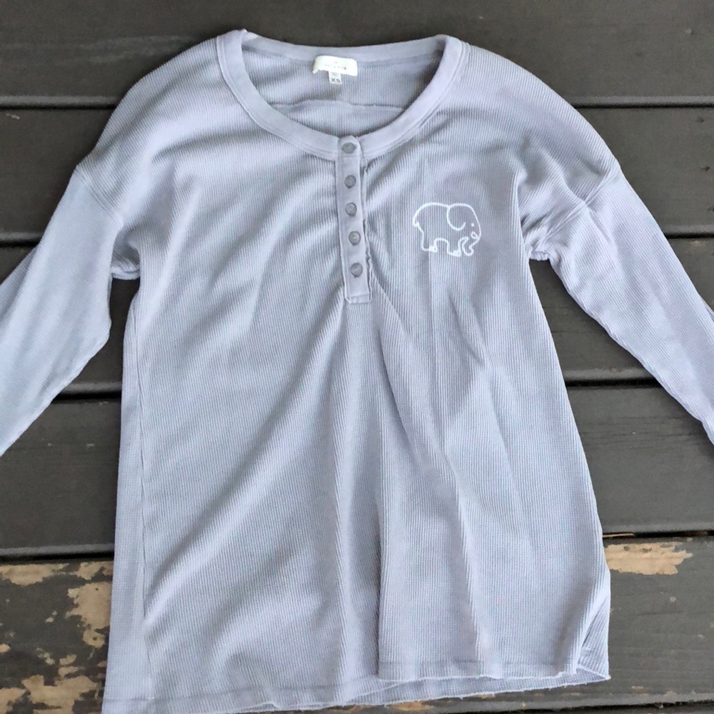 Long Sleeve Ivory Ella Pajama Top XS